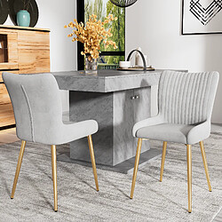 Merax Lot de 2 chaises lounge - Gris - Reconditionné