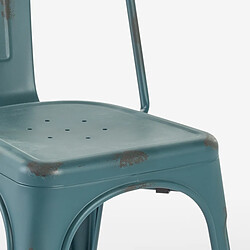 Acheter Ahd Amazing Home Design Ahd Amazing Chaise Steel Old - Bleu