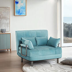 LE ROI DU RELAX Fauteuil-lit Deborah Twin Lux - Turquoise