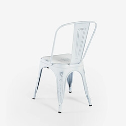 Ahd Amazing Home Design Ahd Amazing Chaise Steel Old - Blanc Shabby pas cher