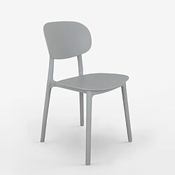 Acheter Ahd Amazing Home Design AHD Chaise Polypropylène Nantes - Gris Clair