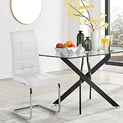 Ahd Amazing Home Design AHD Chaise Similicuir Dudak - Blanc