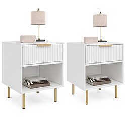 Idmarket Lot de 2 tables de chevet MARC