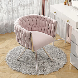 Merax Chaise de maquillage pivotante - Rose - Reconditionné