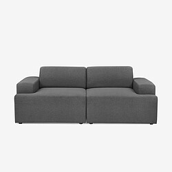 Modus sofà canapé droit 2 places - gris foncé