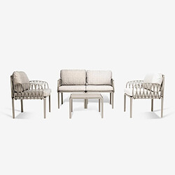 Grand soleil salon de jardin Portofino - Beige juta