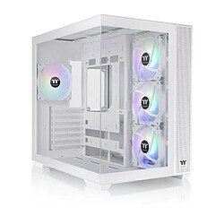 Boîtier PC - THERMALTAKE - View 380 TG ARGB Snow - Moyen tour - ATX - Verre trempé - Blanc