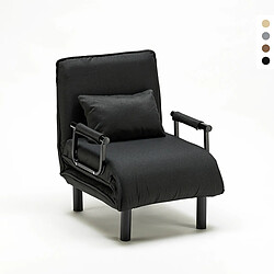 LE ROI DU RELAX Fauteuil convertible Deborah - Noir