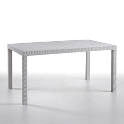 Bica table de jardin rectangulaire - Blanc