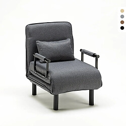 LE ROI DU RELAX Fauteuil convertible Deborah - Gris