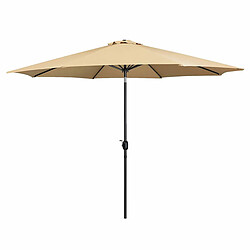 Marbueno Parasol rond de jardin - Marron