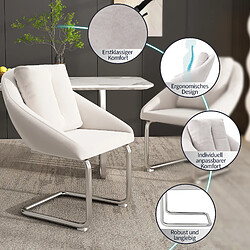 Merax Lot de 2 fauteuils pivotants - Beige pas cher