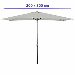Marbueno Parasol rectangulaire en acier - Blanc