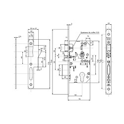 Vachette serrure à larder monopoint D459