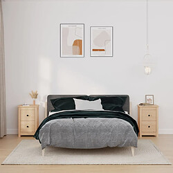 vidaXL Tables de chevet Bois de pin massif