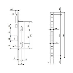 Iseo serrure à larder monopoint Electa