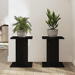 Acheter vidaXL Support de Plante 2 pcs Chêne noir 30 x 30 x 40 cm