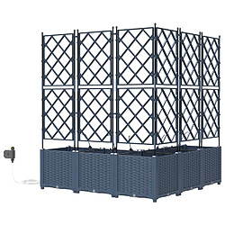 Acheter Vidaxl cache-pot rectangulaire - Gris