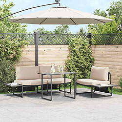 vidaXL Table de Jardin Gris 100 x 55 x 70 cm bois