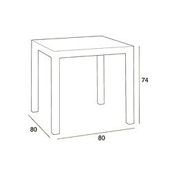 Acheter Bica Table de jardin carrée - Noir