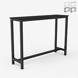 Ahd Amazing Home Design Table haute de bar cuisine salon cuisine 140x37x100cm Edebel - Noir