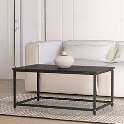 Ahd Amazing Home Design Table basse de salon contemporain 100x60x45cm effet marbre Corniola - Noir