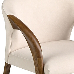 Angel Cerda Chaise en velours crème pas cher