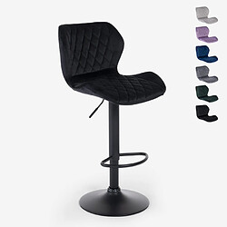 Superstool Tabouret velours - Noir