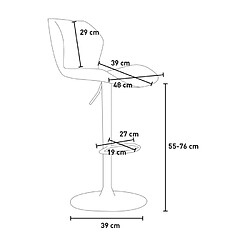 Superstool tabouret de bar velours - Pourpre pas cher