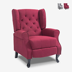 Ahd Amazing Home Design Fauteuil relax bergère inclinable moderne en tissu Ethron Class - Bordeaux