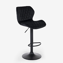 Avis Superstool Tabouret velours - Noir