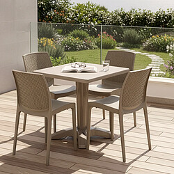 Grand soleil Table carrée Zavor - Beige