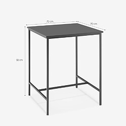 Ahd amazing home design Table haute Zakis - Blanc pas cher