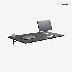 Ahd Amazing Home Design Table murale pliante pour cuisine bureau 120x60cm Jeremy - Noir