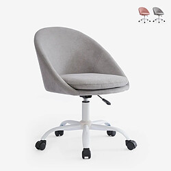 Franchi Bürosessel Chaise de bureau pivotante en tissu réglable en hauteur Mikro - Gris