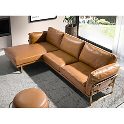 Avis Angel Cerda Canapé d'angle gauche en cuir camel