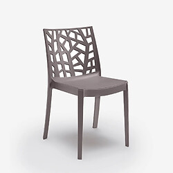 Bica chaise de jardin empilable - Gris tourterelle