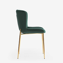 Ahd Amazing Home Design AHD Chaise Tissu Virin - Vert Foncé pas cher