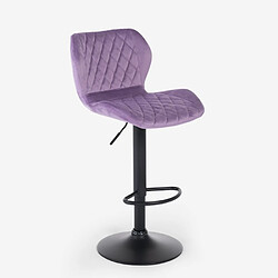 Avis Superstool tabouret de bar velours - Pourpre