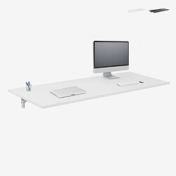 Ahd Amazing Home Design Table de bureau mural pliable 140x80cm Jeremy XL - Blanc