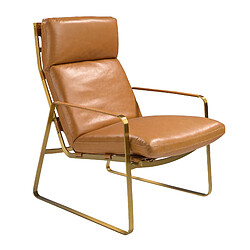 Angel Cerda Fauteuil en cuir camel