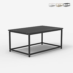 Ahd Amazing Home Design Table basse de salon contemporain 100x60x45cm effet marbre Corniola - Noir