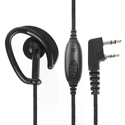 Oreillettes filaires pour Baofeng - Noir Ecouteurs intra-auriculaires - micro - télécommande - câble tressé - filaire