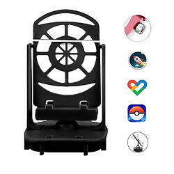 Support téléphone pour podomètre - Noir Support marcheur pour téléphone - Convient Pokémon Go - Jusqu'à 6.5 pouces