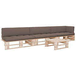 Vidaxl Salon jardin palette 4 pcs - Bois de pin imprégné
