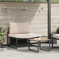 vidaXL Canapé de Jardin 2 Pièces - Taupe