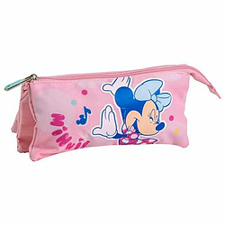 Disney Trousse Triple Minnie Mouse - 2,2 x 1,1 x 22,5 cm - Rose
