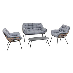 Hesperide Salon de jardin 4 places PAOPAO - Graphite