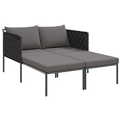 Chaise longue VidaXL - Gris foncé