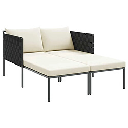 Chaise longue VidaXL - Blanc crème